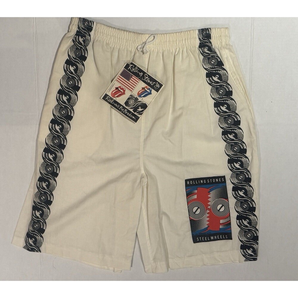 Vintage The Rolling Stones Shorts 1989 Sz XLG Brockum RARE NOS Steel Wheels 80s